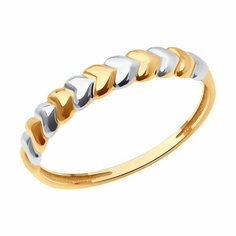 Кольцо Diamant, красное золото, 585 проба, размер 17