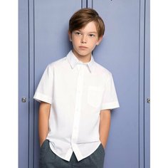 Школьная рубашка Gloria Jeans, размер 6-7л/122 (31), белый