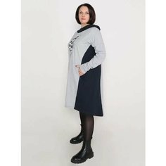 Платье Style Margo, размер 62, синий, серый