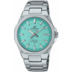Наручные часы CASIO Edifice, серебряный, голубой