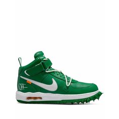 Кроссовки Nike X Off-White Air Force 1 Mid, размер 7.5 US, green/white