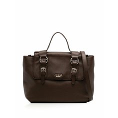 Сумка GUESS, фактура зернистая, коричневый