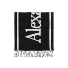Шарф Alexander McQueen для мужчин, one size, черный