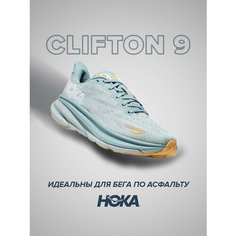 Кроссовки HOKA Clifton 9, полнота B, размер US7.5B/UK6/EU39 1/3/JPN24.5, голубой, коралловый
