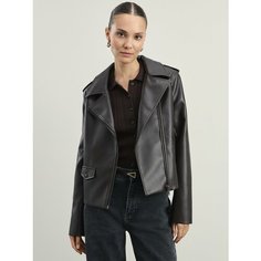 Кожаная куртка Zarina, размер XL (RU 50)/170, коричневый
