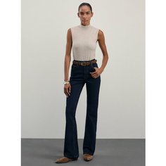 Джинсы клеш Zarina bootcut, размер 2XS (RU 40)/170, сырой индиго