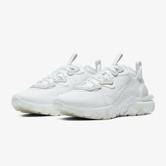 Кроссовки NIKE React Vision, полнота F (EU)/ на среднюю стопу, размер 9, белый