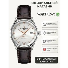 Наручные часы Certina, коричневый, золотой, серебряный