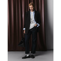 Джинсы Zarina straight cropped, размер XS (RU 42), сырой индиго