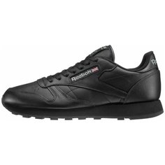 Кроссовки Reebok Classic Leather, полнота F (EU)/ на среднюю стопу, размер 6.5 US, intense black