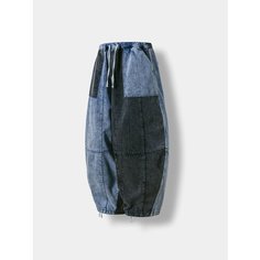 Брюки ANGLAN Denim Mix Fatigue Balloon, размер One size, cиний