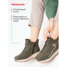 Кроссовки TERVOLINA, полнота 6 (RU)/ на среднюю стопу, размер 40, зелeный