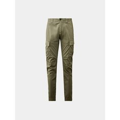 Брюки карго C.P. COMPANY Stretch Sateen Lens Cargo, размер 50, зелёный