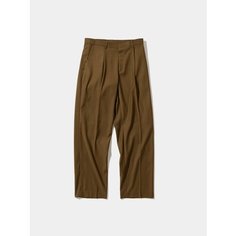 Брюки классические Uniform Bridge Wide Slacks, размер XS, коричневый