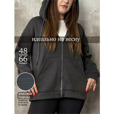 Худи DZHARSTYLE, размер 48, , серый