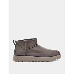 Угги UGG Classic Ultra Mini Leather, размер 39, серый