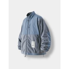 Куртка ANGLAN Fluffy Color Fleece Jacket, размер One size, серо-голубой
