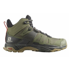 Ботинки хайкеры Salomon X ULTRA 4 MID GOR-TEX, размер UK 8; EUR 42; USA 8,5; 26,5 см (примерно на российский 40,5*), зеленый, черный
