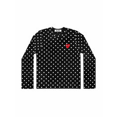 Лонгслив Comme des Garcons PLAY Polka Dot LS, размер M, , черный