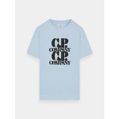 Футболка C.P. COMPANY 30/1 Jersey Graphic, размер S, голубой
