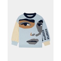 Свитер KidSuper Face Boxy, размер L, , baby blue