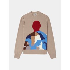 Свитер KidSuper Reverse Intarsia Figure, размер L, , tan