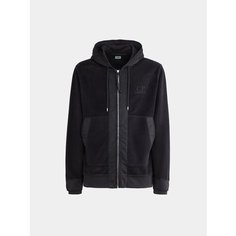 Худи C.P. COMPANY Reverse Zipped Hoodie, размер XXL, , черный