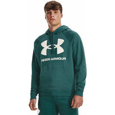 Худи спортивное Under Armour Rival Fleece Big Logo Hoodie, размер XL, , зеленый, белый, мультиколор