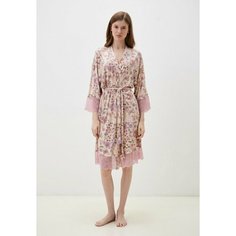 Халат Mia Cara Dior Chic, размер 50-52, бежево-розовый