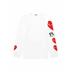Лонгслив Comme des Garcons PLAY, размер M, , белый