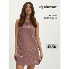 Сорочка alpalazone, размер 48, коричневый