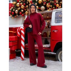 Костюм спортивный KARACHTEX, размер 46-50, бордовый