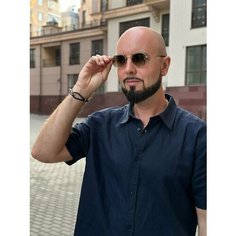 Солнцезащитные очки Ray-Ban, золотой, коричневый