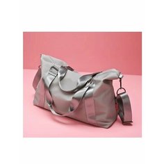 Сумка спортивная Oem, 30 л, 50х22х28 см, ручная кладь, серая