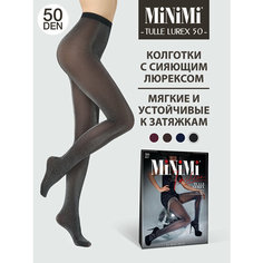 Колготки MiNiMi Tulle Lurex 50, 50 den, размер 2, nero
