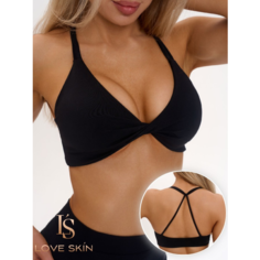 Топ Love Skin, 1 шт., размер L, черный