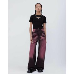 Джинсы Gloria Jeans GJ COOL, размер 14+/170 (42), черный/красный