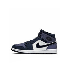 Кроссовки Jordan Air Jordan 1 Mid, полнота F (EU)/ на среднюю стопу, размер 9US 8UK 42.5EU 41.5RU 27СМ, белый, фиолетовый, черный