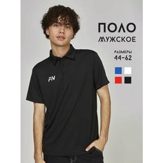 Поло спортивное FN футболка мужская Polo Sport поло мужское, 1 шт., размер 6XL, черный ФН
