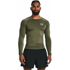 Лонгслив спортивный Under Armour HeatGear Comp LS, размер SM, , зеленый