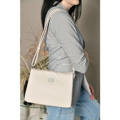 Сумка кросс-боди Polina & Eiterou, фактура зернистая, бежевый