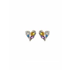 Серьги, фианит, фиолетовый, серый, желтый, голубой be Self True Jewel