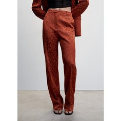 Брюки классические MANGO Topete, размер 36, терракотовый