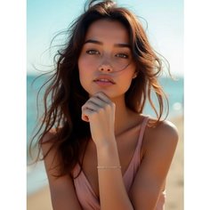 Браслет-цепочка ВИКИ, красное золото, 585 проба, длина 16 см.