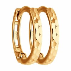 Серьги Diamant online, красное золото, 585 проба, длина 1.3 см