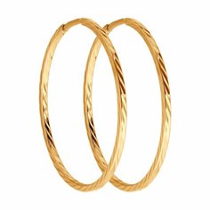 Серьги конго Diamant online, красное золото, 585 проба