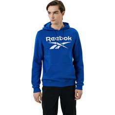 Худи спортивное Reebok Identity Fleece Stacked Logo Pullover Hoodie, размер M INT, , синий
