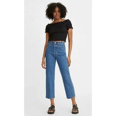 Джинсы мом Levis Ribcage Straight, размер W27/L27, синий Levis®