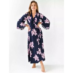 Халат Текстильный Край, размер 48, 11 темно-синий