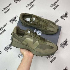 Кроссовки New Balance 327, размер 44 eu / 10 US / 28 см, зеленый, коричневый